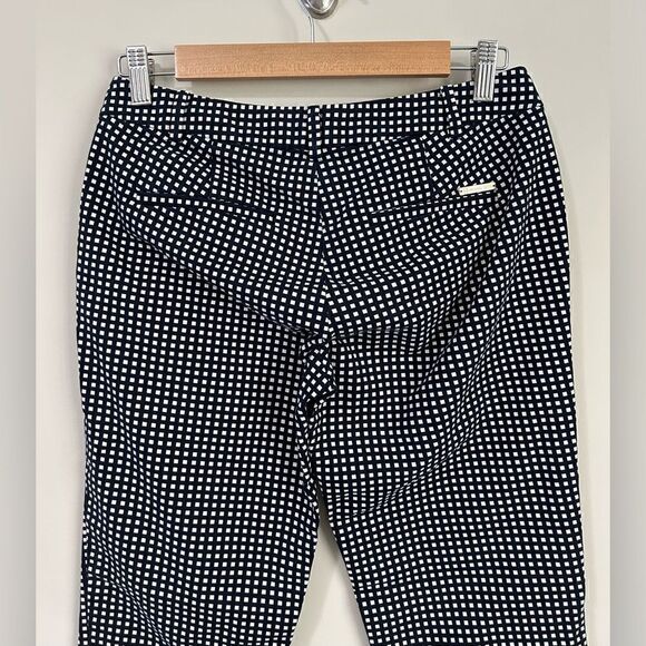 Michael By Michael Kors Plaid White and Blue Women’s Trouser - Picture 7 of 10